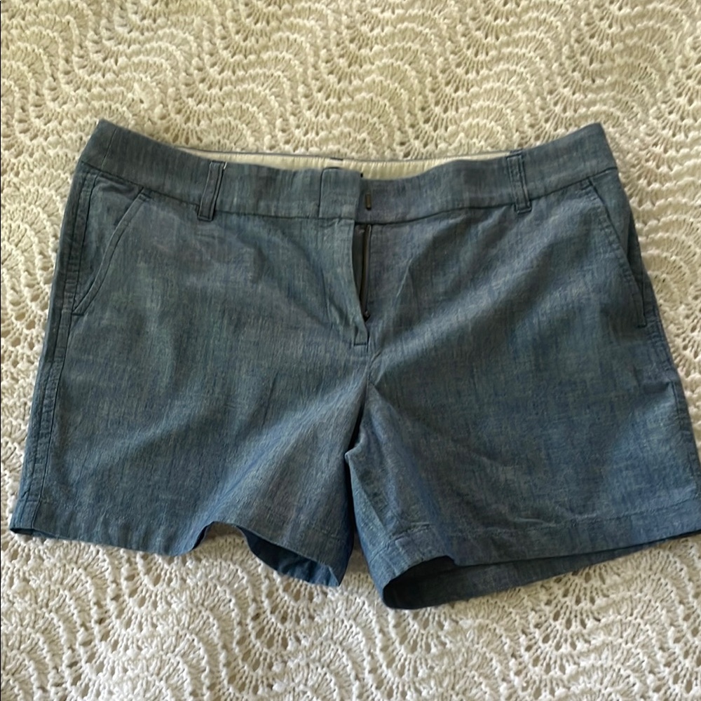 J. Crew Blue Chambray Shorts Casual Style